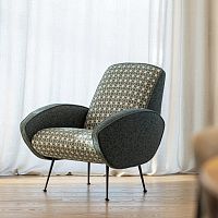 Contemporary armchair PUCCI fabricbirchwith removable cushion