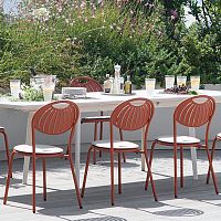 Contemporary dining chair Coupoleoutdoorindoorfabric
