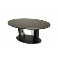 Contemporary table OVOVwoodentempered glassCOR-TEN® base