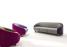 Contemporary armchair CARTfabricby Joe Colomboon casters