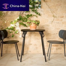 Contemporary dining table swim duopainted metalpainted metal basesquare