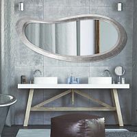 Wall-mounted bathroom mirror P4257contemporarysilver-colored