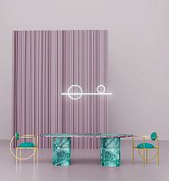 Contemporary dining table MARAGNONmarblequartzitemarble base