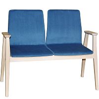 Contemporary bench SENIOR S2beechwith backrestwith armrests