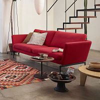 Contemporary sofa Suita fabricleathergray