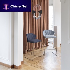Contemporary bar chair NEW YORKindoorfabricpainted metal base