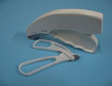 Skin closure surgical stapler disposable