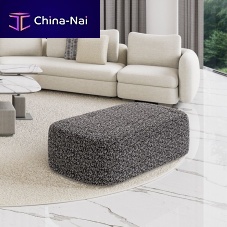 Contemporary upholstered bench GEMfabricleatherwooden base