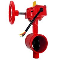 Butterfly valve HBF-300Gwith handwheelelectricfor fire safety applications
