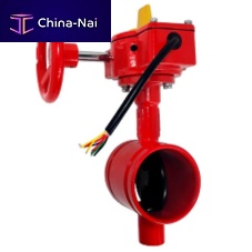 Butterfly valve HBF-300Gwith handwheelelectricfor fire safety applications