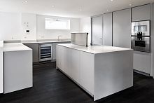 Solid Surface countertop kitchenlacquered finishsquare edge