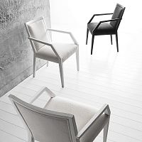 Contemporary chair APPIAindoorfabricsolid wood base