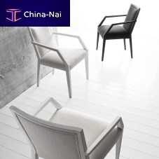 Contemporary chair APPIAindoorfabricsolid wood base