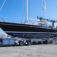 Flatbed trailer MBT 100 - 15more than 6 axlestowedfor boats