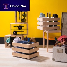 Wooden bottle rack DIVINOlacquered aluminumfloor-mountedfree-standing