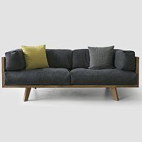 Contemporary sofa linenoak2-person