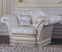 Classic armchair Vanityfabriccushionwhite