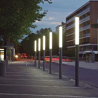 Contemporary light column DFTstainless steelPMMALED