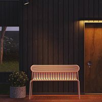 Contemporary garden bench WEEK-ENDpainted aluminumwith backrestwithout backrest