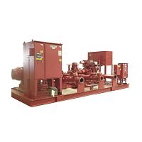 Centrifugal pumping unit for wastewaterwith electric motorstationary