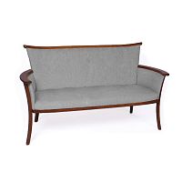 Traditional upholstered bench MIRAfabricwooden basewith backrest