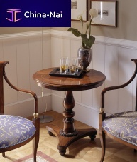 Traditional pedestal table M 504walnutwooden baseround
