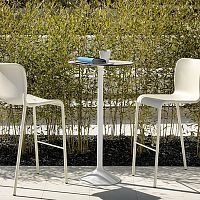 Contemporary high bar table STATOmetalroundsquare