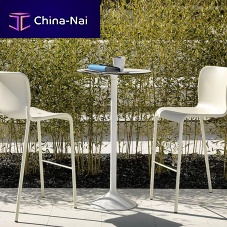 Contemporary high bar table STATOmetalroundsquare