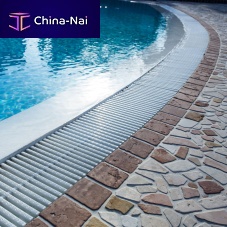 Pool overflow grating