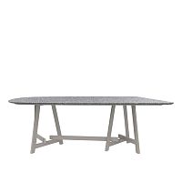 Contemporary dining table CHOPSTIX 219stonealuminum basestainless steel base