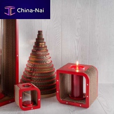 Glass candle holder TO BEaluminumwoodencardboard