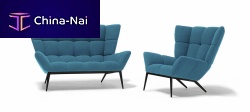 Contemporary sofa TUULLA LOVESEATfabricyellow2-person