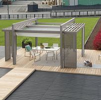 Self-supporting pergola LARIAwall-mountedfir