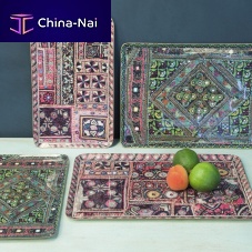 Wooden serving tray RAJASTHANIfor domestic use