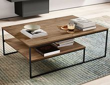 Contemporary coffee table Dakarwoodensteel baserectangular