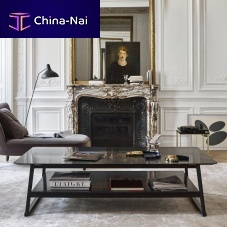 Contemporary coffee table Recipio'14wood veneerMDFsolid wood base