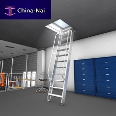 Fixed step ladder aluminum12-step