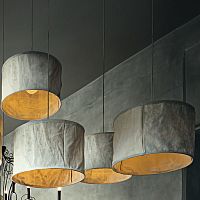 Pendant lamp WUDlinencontemporarywireless