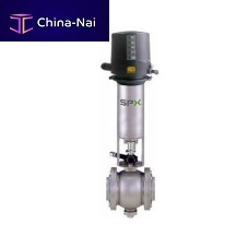 Double-seat valve DKR2 ballpneumatically-operatedmix-proof