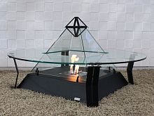 Contemporary coffee table CRYSTAL-LOUVREmetalcrystalmetal base
