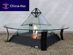 Contemporary coffee table CRYSTAL-LOUVREmetalcrystalmetal base