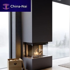 Gas fireplace VISIO UNIQfree-standing3-sidedclosed hearth
