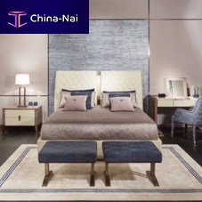 Double bed VENDMEcontemporaryupholsteredwith headboard
