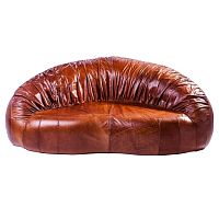 Semicircular sofa PARIScontemporaryleatherred