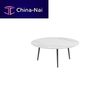 Contemporary coffee table STYLETTOteakceramicaluminum base