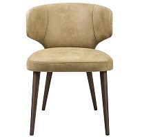 Traditional chair YORKindoorleatherwooden base
