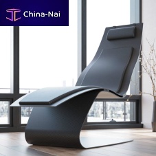 Unique design lounge chair LC-01leatheranodized aluminumcarbon fiber