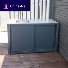 Outdoor kitchen CookOUT® BLANK 145contemporarystainless steelaluminium