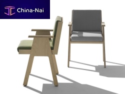 Contemporary chair MANGIAROTTI : CLUB44woodenupholsteredhome
