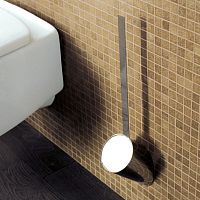 Brass toilet brush HOOP wall-mountedfor hotel